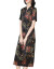 RAY&TEARSHIカルピス女性夏2011 NEWフュージョン半袖フロスカートVネク気高な中高年マ服の中に长めのゆったカートの色XL
