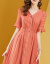 婦人服の天糸Vネクストのバークカラーのウエストのシャッツのファッションスト2019夏NEWサトル色2 XL(オスメス125-135斤)