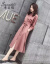 Suomeit香港潮牌早秋女装长袖ワンピス2019 NEW洋風フュージョンの中で長いスッカートの流行の気質を結びました。腰のシャムムワワワンピープの写真の色Mを収穫します。