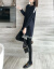 GERPP香港フューチャーの女性のスカウトは秋冬の中に中ローリングカートを着て、厚い黒のMをプレストします。