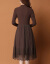 YAYAアヒルの服の女装ワンピース2019秋冬NEWファッションの大きいサイズのニートスカートは腰を収めて明らかにやせています。底付きのセーターの女性は韓国版の2つのセットのスカートの女性はコーヒー色L【100-115斤が似合います】
