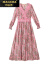 マイカバーの軽さのお荷物沢なブラドのワンピス女性2020春夏新品の妇人服の桑蚕糸の重さは、シルクレースVネックの长袖ローリングストリップスススのワンピスの子供深谷玉蘭プロの现物です。M