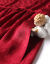 VOA妇服の暗の纹の花型様の本当の糸の纯色の丸首の长袖のひもの両は幅の大连の服のスカトートの知性を使用して恒久に翻りますスカウトA 6057落霞红(204)170/XL