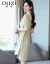 オーストリアの女装ワンピバト2020夏新商品アイクリームの純色半袖Vネック