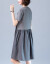 服典零一2020夏服NEW夏服ファッションファンシー韓国版はお腹を隠して痩せる。纯绵中年のお母さんさんは半袖のワンピスをつけています。夏はa字のスカウトは灰色です。