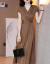 纯色ワンピス女性2020 NEW夏Vネック半袖テートトラックカラーL(105-15斤をオスメール)