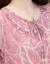 紹介見知らぬ人ワピンピズの女性服中年モデルの母の服は雰囲気が高いです。痩せたプリントの中に长い花のビショッピンク（1210）XL（100-110斤を奨励します。）