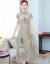摩繊ワンピス2020年NEW女装シングルク夏季中国民族风汉服改良版チャナイドレスのワンピスB 023写真色L