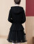星の光のワンピス2020秋冬NEW妇服タイフーの大きサズの伪りの2つのセトは太すぎています。帽子とガジェットのレデュースの底にある长いサイズのニュストレートは女性の黒の大きなサズである。
