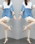 谷語妃のワンピスト女性2020 NEW夏服韓国版はゆったし、透けて見た半袖の新作スッツーのスカウトである。