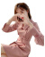 曼卡玉ワンピース女性2020秋冬NEWピンクの韓国版のトレンドはやせている気質の女神范減齢小さいスーツのスカートの双列は小さい長袖の中で長いa字のスカートの女性のピンクのワンピースSを掛けます。