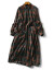 NANJIREN长袖秋のワンピス女性の中で长柄の2020 NEW复古シンプのチャイルドは腰に痩せる长さの膝越しの女性のスカウトN 5-GT 249-672-绿のカレーの画像の色M