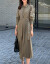NANJIREN长袖ワンピス女性の秋服2020新品ベルト収纳ウエストが细く见える中、长めの韩国版フューチャー・リプレース
