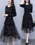 杜尚希思2020 NEW秋季ショウレットは网纱の刺繡のワンピトラックの黒4 XLを饰って、150-155斤の提案をします。