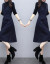 星のワンピス2020秋冬NEW女性服韩国版タトファプロビズの2つのセトはやせら见るレ-スのボトムである。ワンピスは女性の黒XLです。