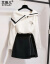 アイパルトルト女性2020冬NEW女装韩国版ゆった折り襟厚め学生ニート保温セタ上半身スカーター2点セット