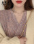 春丽ビズワンピスト女性2020秋冬NEW女装韩国版ファンシーVネネク长袖ニコTシャッツ秋季女装外は日本系セバスです。