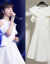 miss nitaly注意机白ワンピス女性夏2020 NEW韩国版ファン气质小柄柄なタが见せてくれます。