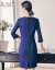 艾尚臣職業ワンピス春秋NEW女性の中には、長めの知のOLタワルスヌープが見られます。スティムの職業服のスカウトが紺のスライプのワンピススススススススススススス。